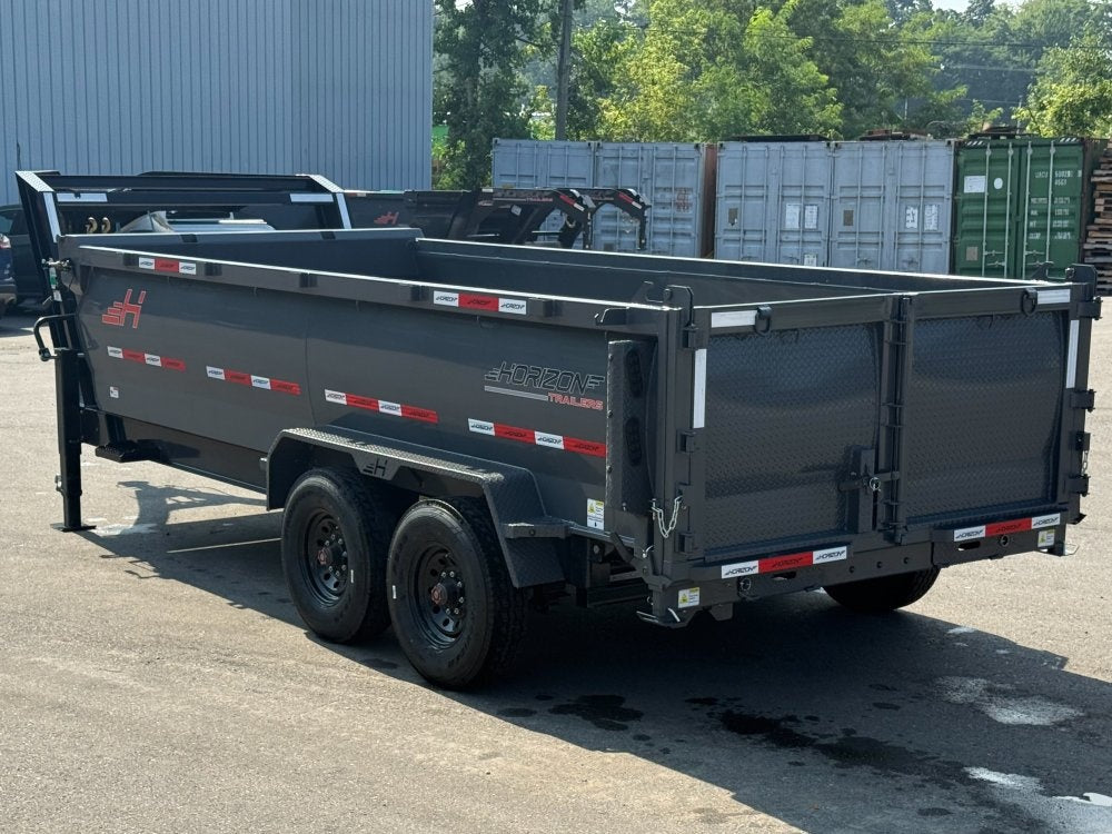 16' HZ7 GN Dump 36" Sides - 8K Axles - 620 Scissor Lift - 14 Ply Tires, 2 Speed Jackk - Dump Trailers/Dump Trailers - Stryker Dealership Group