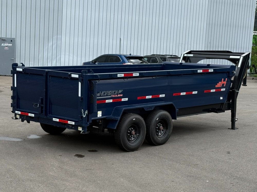 16' HZ7 GN Dump 36" Sides - 8K Axles - 620 Scissor Lift - 14 Ply Tires, 2 Speed Jackk - Dump Trailers/Dump Trailers - Stryker Dealership Group