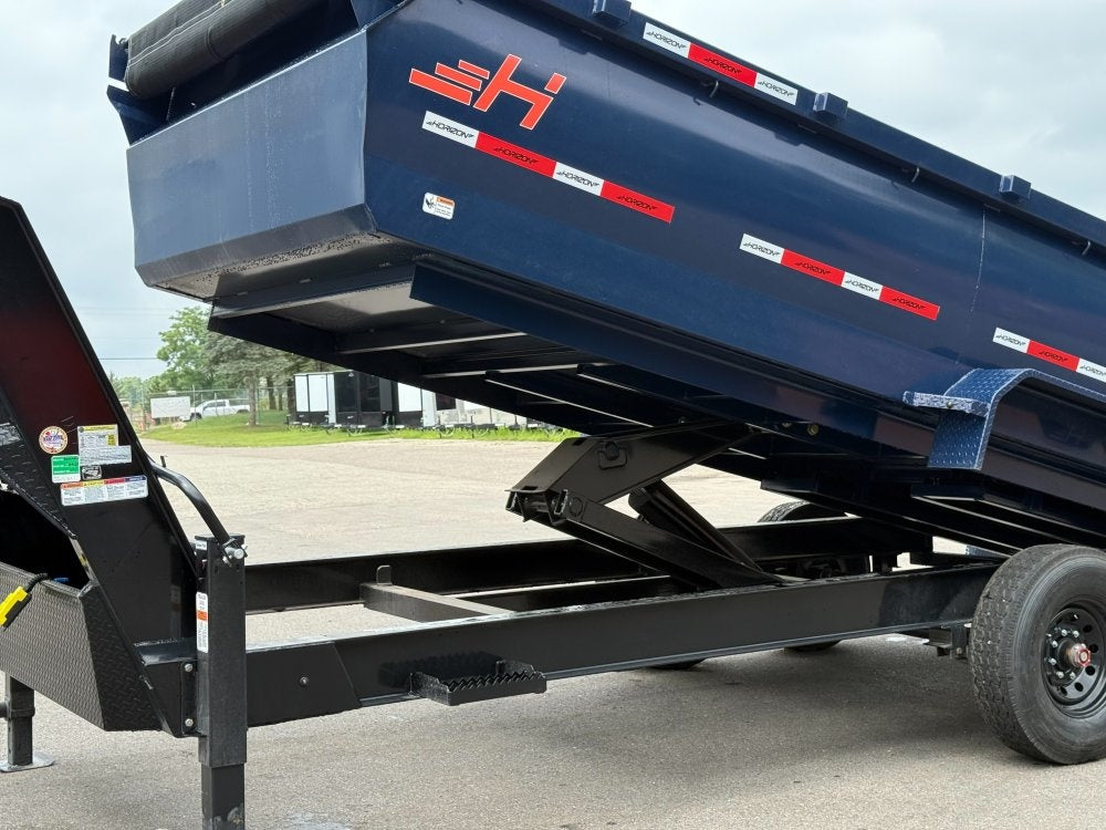 16' HZ7 GN Dump 36" Sides - 8K Axles - 620 Scissor Lift - 14 Ply Tires, 2 Speed Jackk - Dump Trailers/Dump Trailers - Stryker Dealership Group