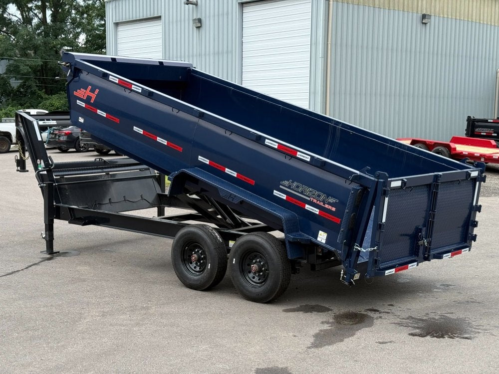 16' HZ7 GN Dump 36" Sides - 8K Axles - 620 Scissor Lift - 14 Ply Tires, 2 Speed Jackk - Dump Trailers/Dump Trailers - Stryker Dealership Group