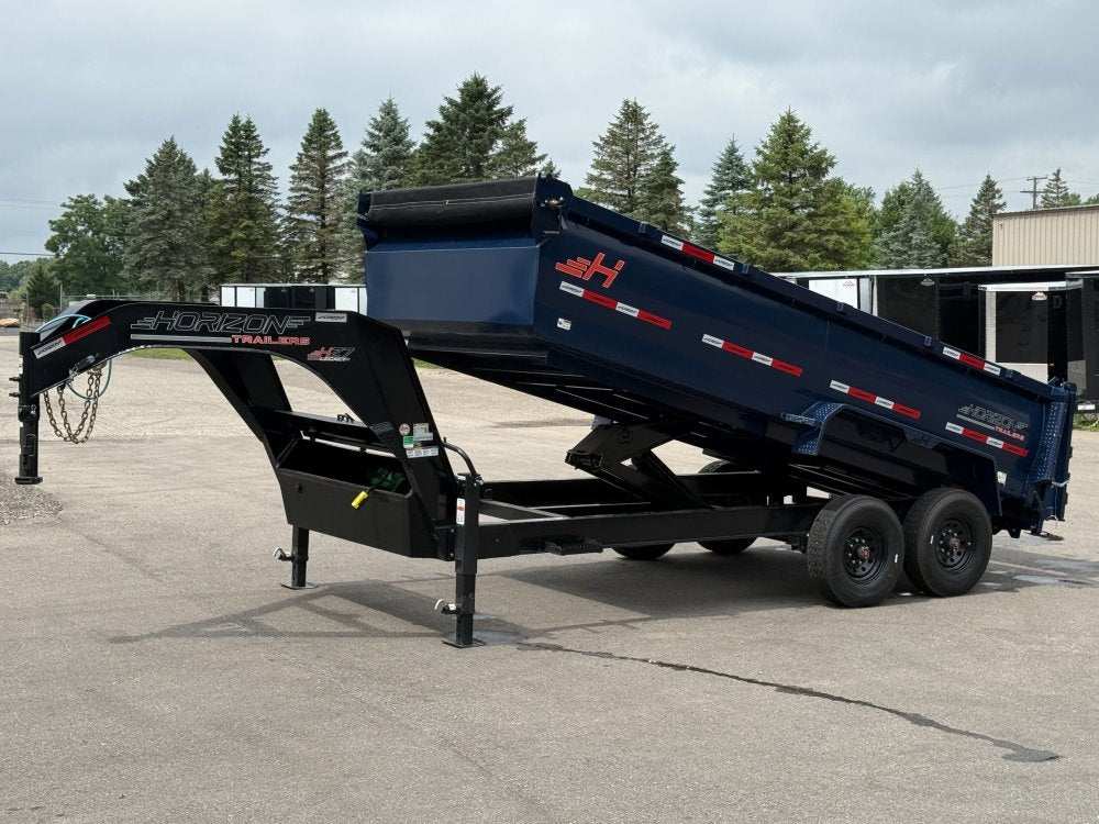 16' HZ7 GN Dump 36" Sides - 8K Axles - 620 Scissor Lift - 14 Ply Tires, 2 Speed Jackk - Dump Trailers/Dump Trailers - Stryker Dealership Group