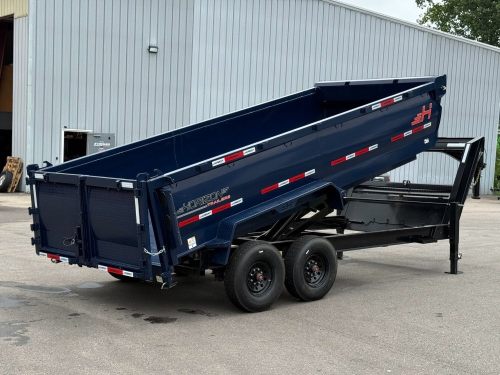 16' HZ7 GN Dump 36" Sides - 8K Axles - 620 Scissor Lift - 14 Ply Tires, 2 Speed Jackk - Dump Trailers/Dump Trailers - Stryker Dealership Group