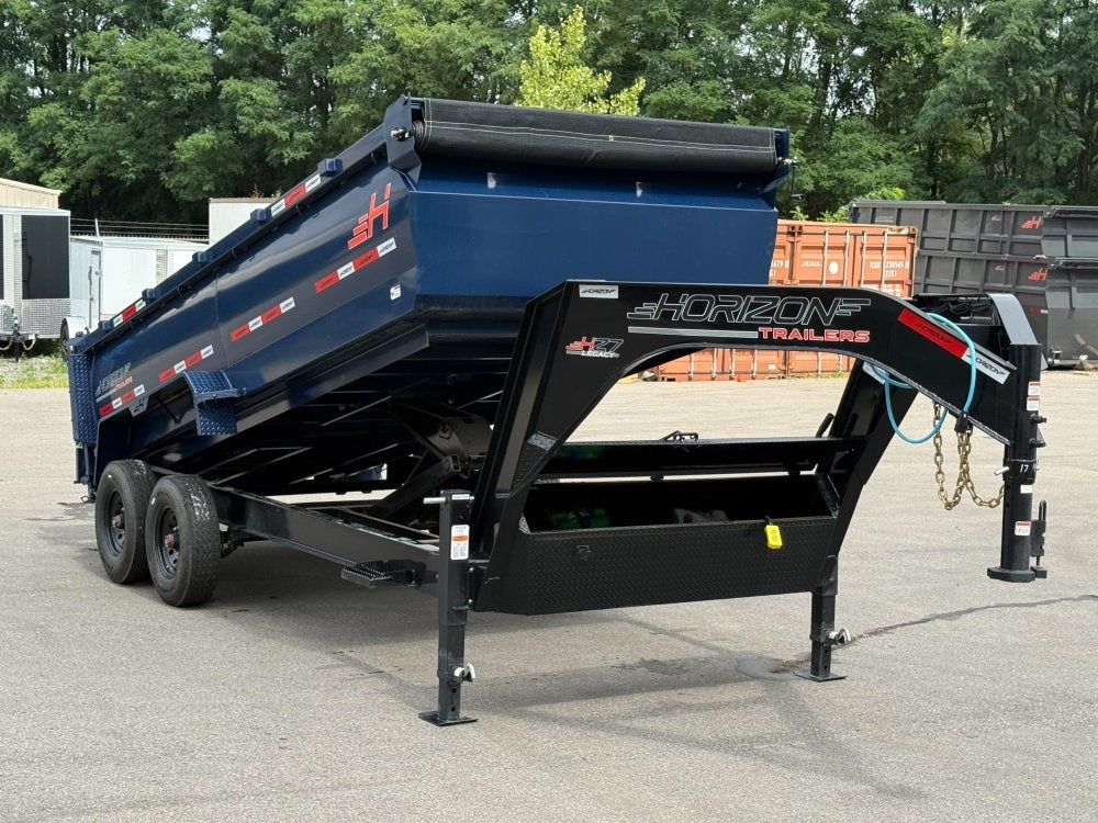 16' HZ7 GN Dump 36" Sides - 8K Axles - 620 Scissor Lift - 14 Ply Tires, 2 Speed Jackk - Dump Trailers/Dump Trailers - Stryker Dealership Group
