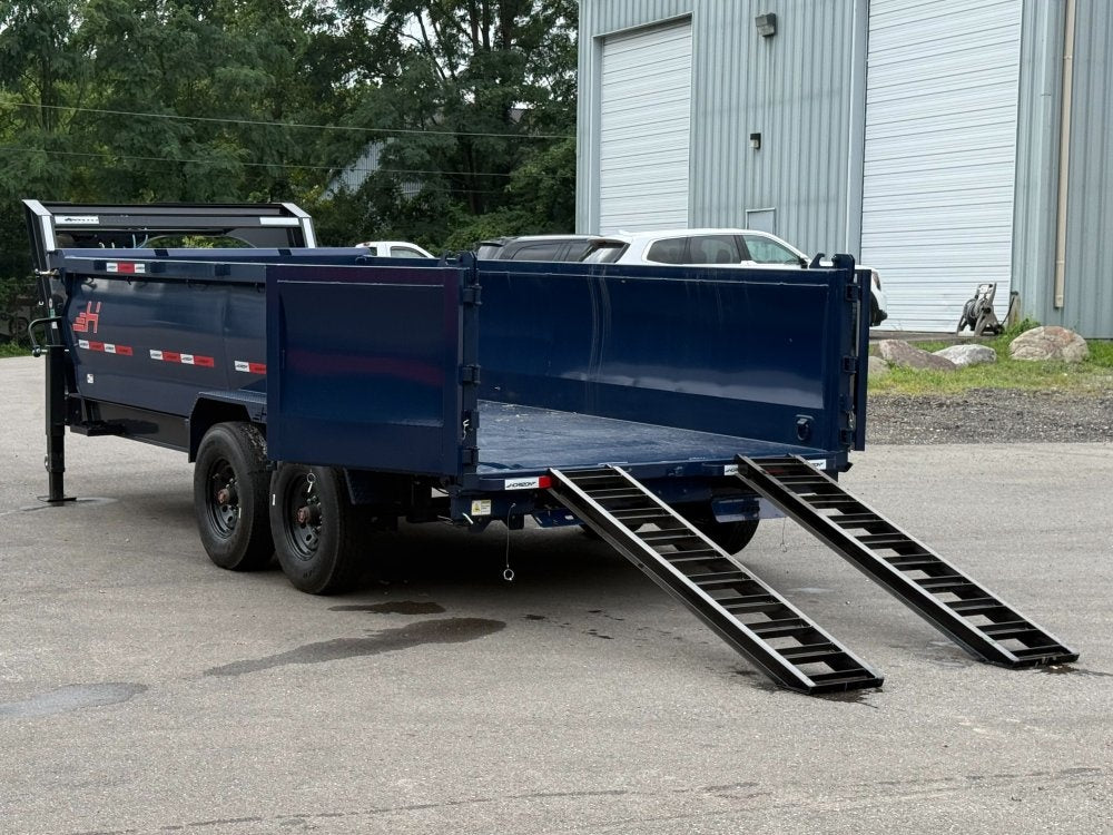 16' HZ7 GN Dump 36" Sides - 8K Axles - 620 Scissor Lift - 14 Ply Tires, 2 Speed Jackk - Dump Trailers/Dump Trailers - Stryker Dealership Group