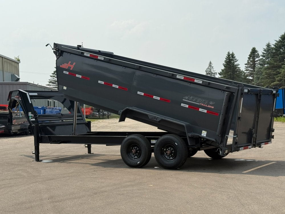 16' HZ7 GN Dump 48" Sides - 8K Axles - 12 Ton Telescopic Lift - 14 Ply Tires, 2 Speed Jack - Dump Trailers - Stryker Dealership Group