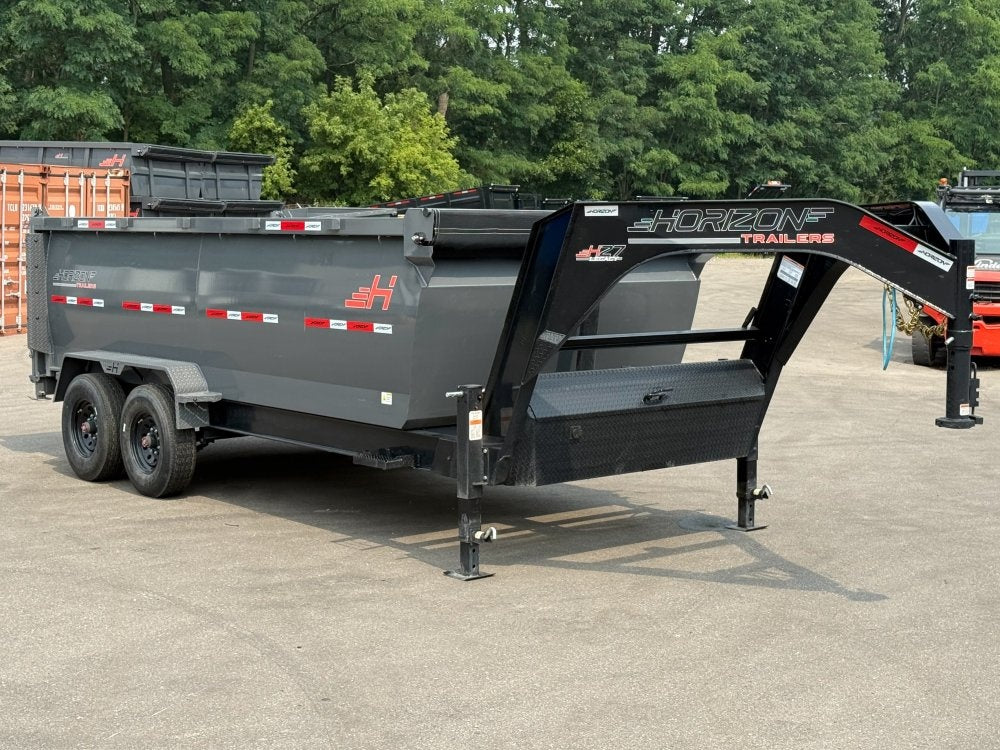 16' HZ7 GN Dump 48" Sides - 8K Axles - 12 Ton Telescopic Lift - 14 Ply Tires, 2 Speed Jack - Dump Trailers - Stryker Dealership Group