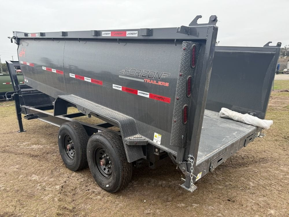 16' HZ7 GN Dump 48" Sides - 8K Axles - 12 Ton Telescopic Lift - 14 Ply Tires, 2 Speed Jackk - Dump Trailers - Stryker Dealership Group