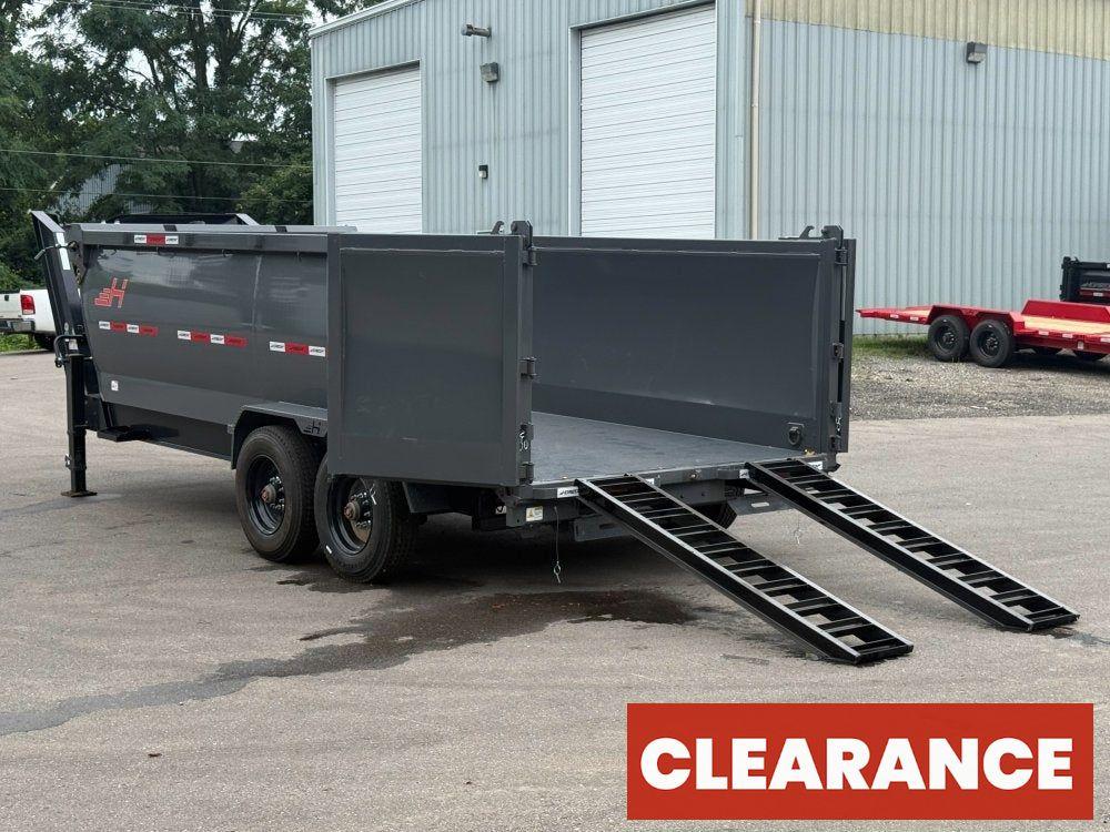 16' HZX GN Dump Trailer 10K Axles 4' High Sides - Gooseneck Dump - Dump Trailers - Stryker Dealership Group