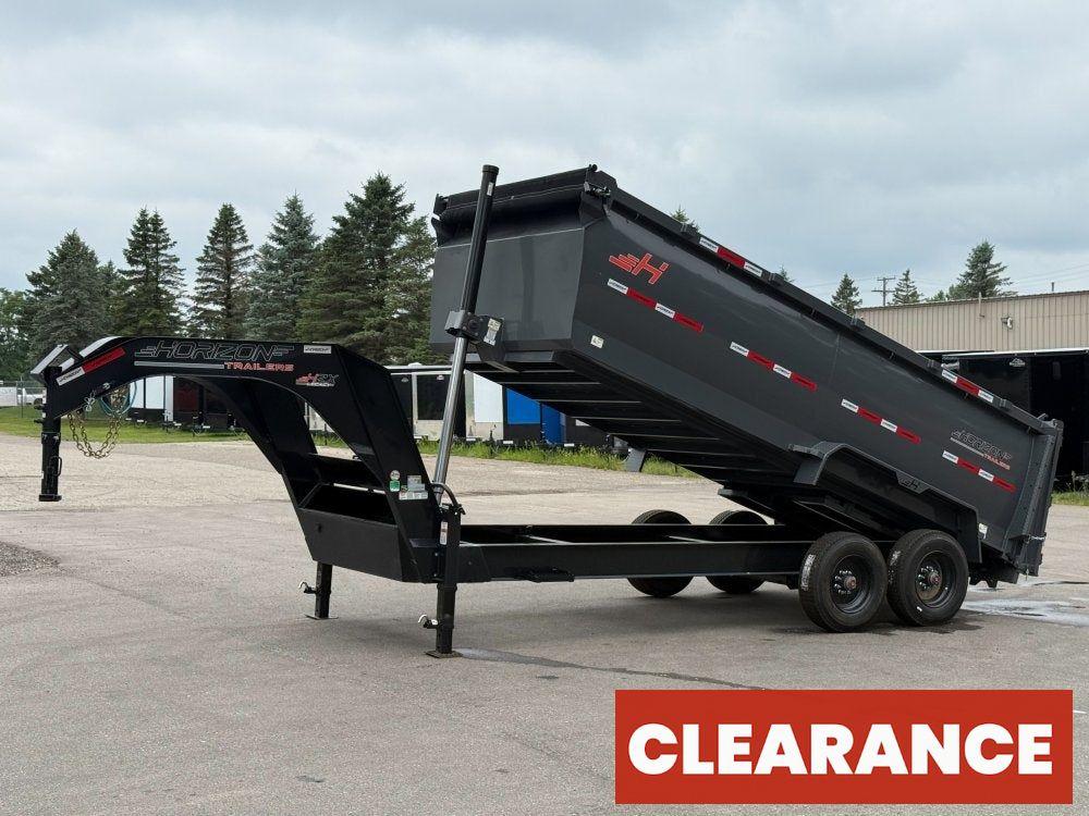 16' HZX GN Dump Trailer 10K Axles 4' High Sides - Gooseneck Dump - Dump Trailers - Stryker Dealership Group