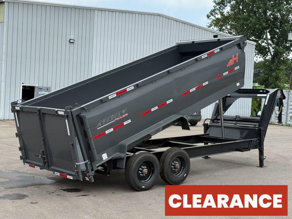 16' HZX GN Dump Trailer 10K Axles 4' High Sides - Gooseneck Dump - Dump Trailers - Stryker Dealership Group