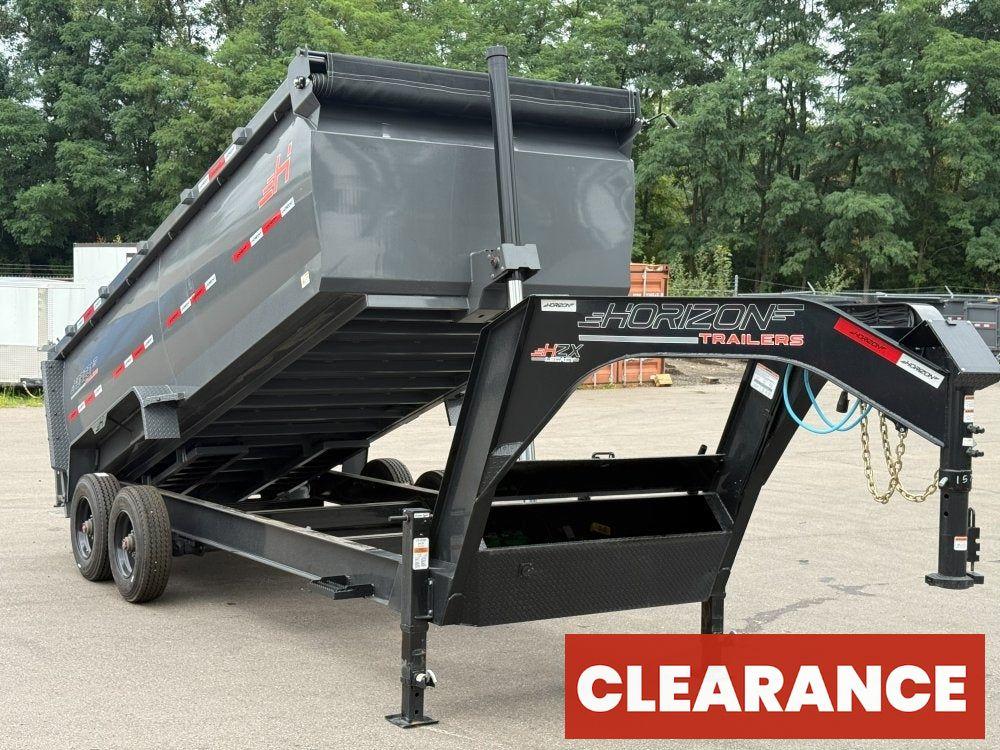 16' HZX GN Dump Trailer 10K Axles 4' High Sides - Gooseneck Dump - Dump Trailers - Stryker Dealership Group