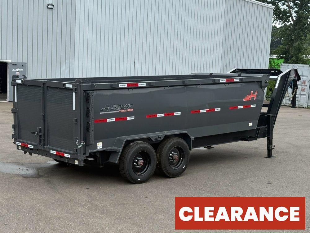 16' HZX GN Dump Trailer 10K Axles 4' High Sides - Gooseneck Dump - Dump Trailers - Stryker Dealership Group
