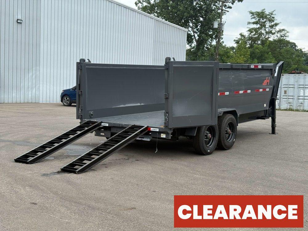 16' HZX GN Dump Trailer 10K Axles 4' High Sides - Gooseneck Dump - Dump Trailers - Stryker Dealership Group