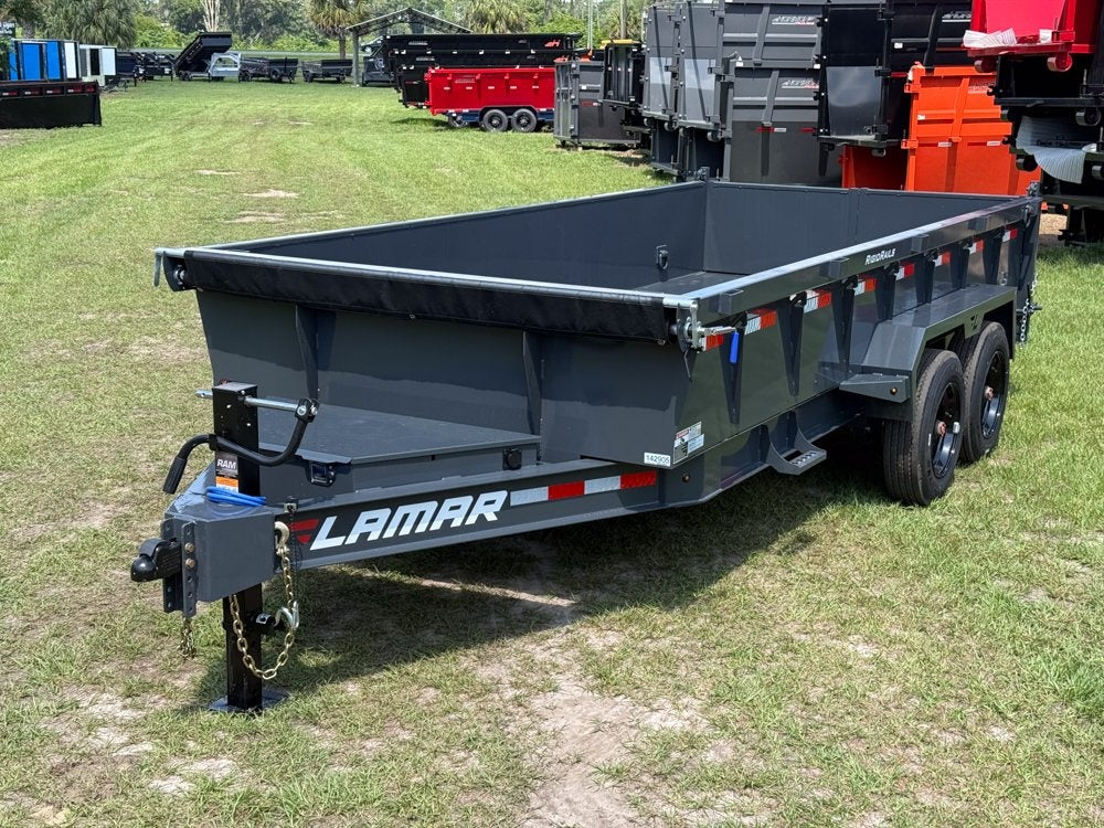 16' Low-Pro Dump Trailer - 8K Axles 10 Ply Tires - 24" Sides - Bumper Pull Dump/Dump Trailers - Stryker Dealership Group