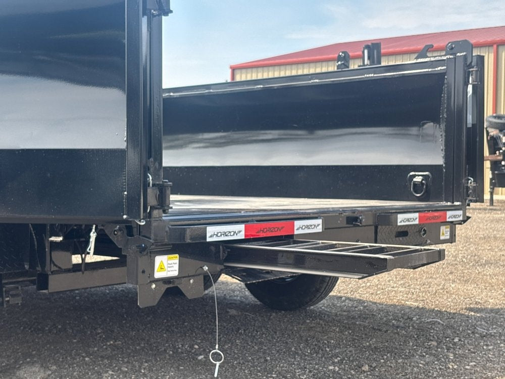 16' LZ7 Dump Trailer 30" Walls - Scissor Lift - 14K GWVR - 14ply Tires - 3 Way Door - Ramps - DT2 Contractor - Stryker Dealership Group