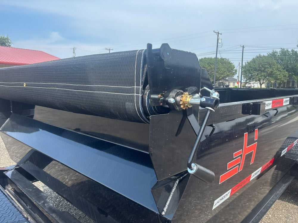 16' LZ7 Dump Trailer 30" Walls - Scissor Lift - 14K GWVR - 14ply Tires - 3 Way Door - Ramps - DT2 Contractor - Stryker Dealership Group