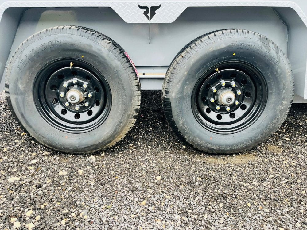 16' Ranch Boss STR Bumper Pull 1/2 Top Livestock Trailer - (2) 7k Axles - Horse Trailers - Stryker Dealership Group