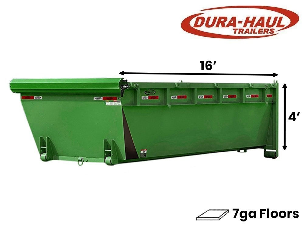 16' Roll Off Bin - 4' Side Wall - 7 Gauge Floor - 16x4 Bin/Roll Off Bin - Stryker Dealership Group