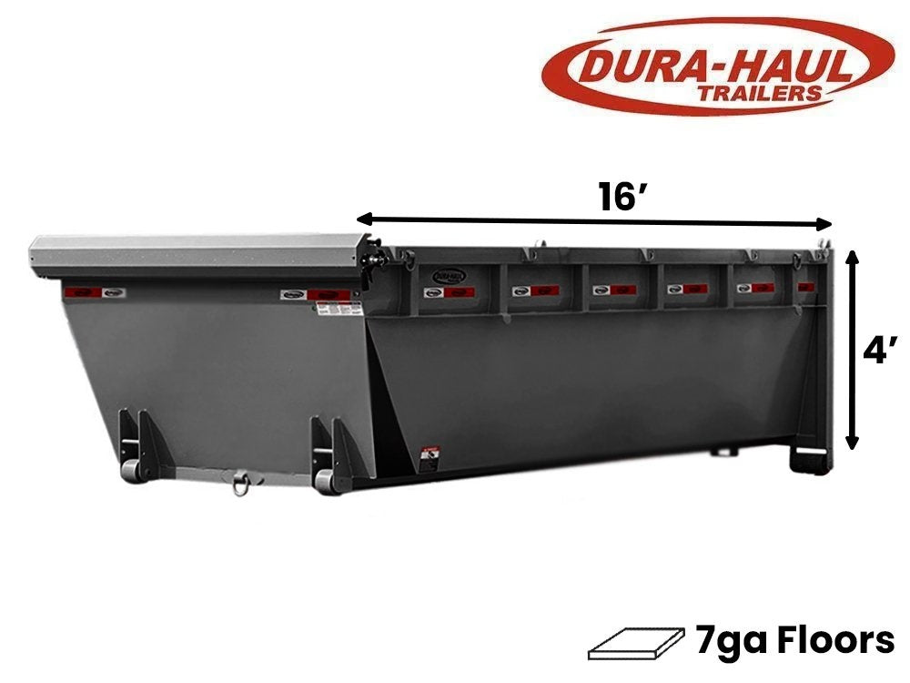 16' Roll Off Bin - 4' Side Wall - 7 Gauge Floor - 16x4 Bin/Roll Off Bin - Stryker Dealership Group