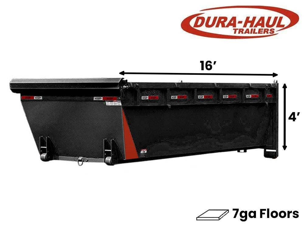 16' Roll Off Bin - 4' Side Wall - 7 Gauge Floor - 16x4 Bin/Roll Off Bin - Stryker Dealership Group