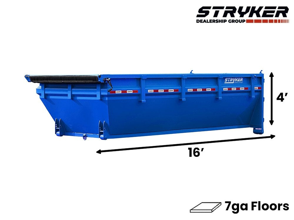 16' Roll Off Bin 4' Walls - 16x4 Bin/Roll Off Bin - Stryker Dealership Group