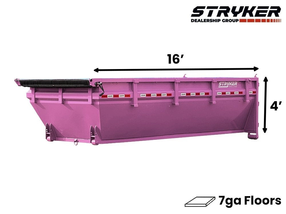 16' Roll Off Bin 4' Walls - Roll Off Bin/RO 16x4 Bin - Stryker Dealership Group