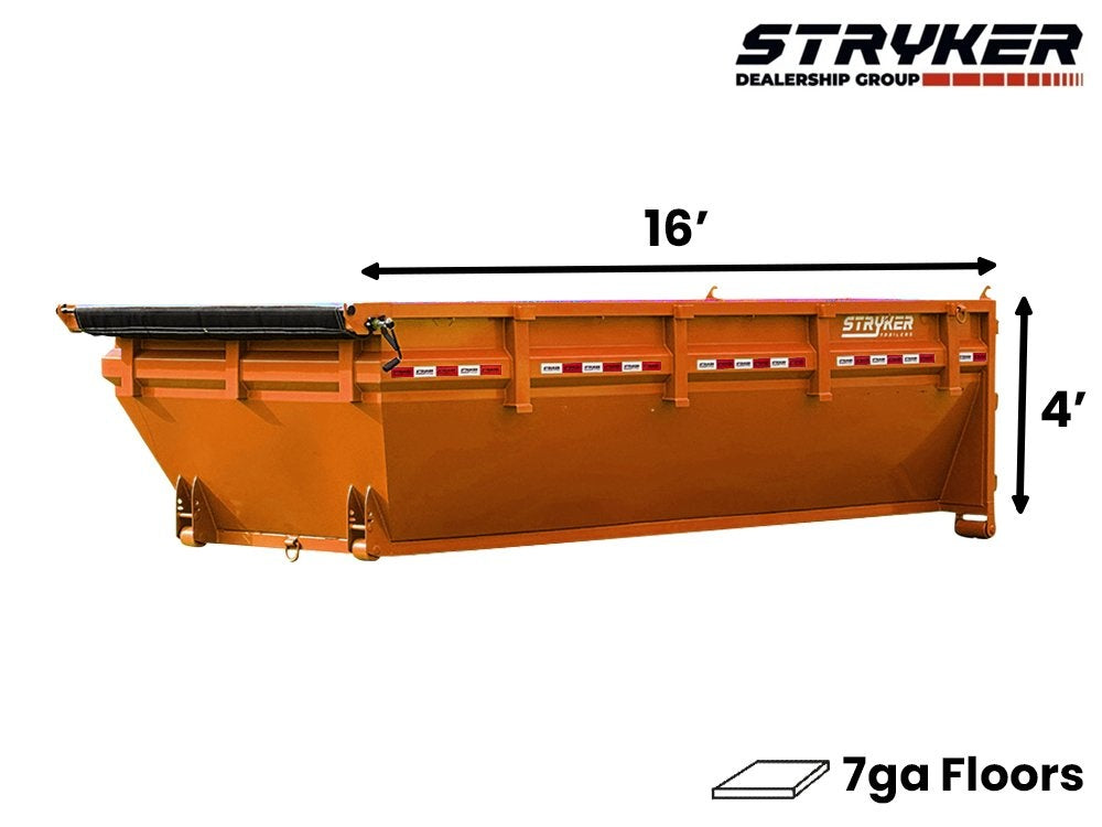 16' Roll Off Bin 4' Walls - 16x4 Bin/Roll Off Bin - Stryker Dealership Group