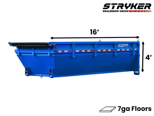 16' Roll Off Bin 4' Walls - 16x4 Bin/Roll Off Bin - Stryker Dealership Group