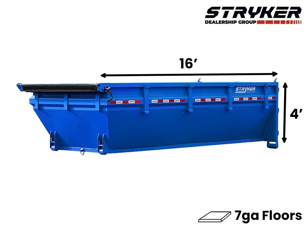 16' Roll Off Bin 4' Walls - 16x4 Bin/Roll Off Bin - Stryker Dealership Group