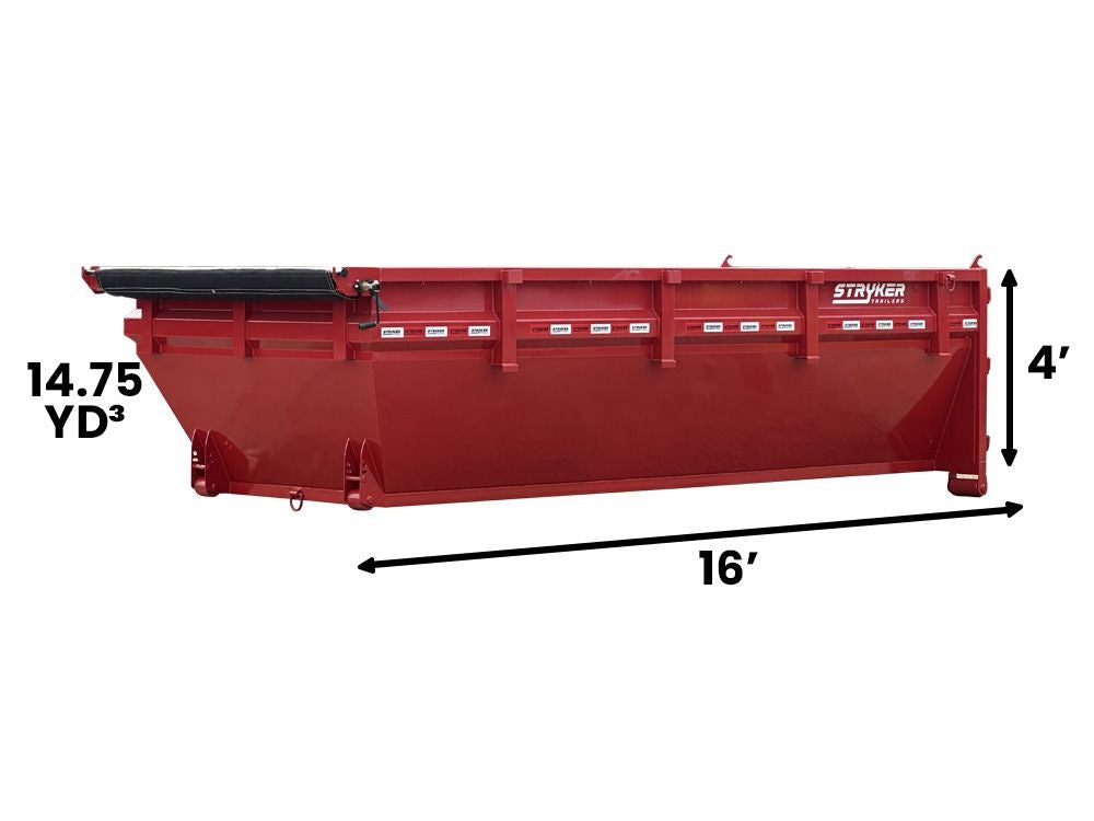 16' Roll Off Bin 4' Walls  - Roll Off Bins - Stryker Dealership Group