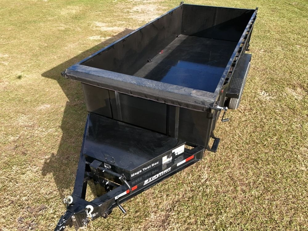 16' SDT Dump Trailer 36" Side Walls - 521 Scissor Lift - 3 Way Gate - Dump Trailers - Stryker Dealership Group