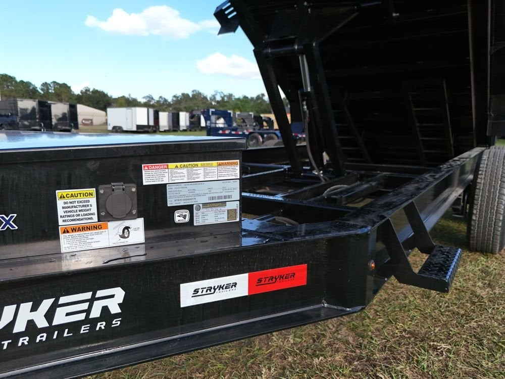 16' SDT Dump Trailer 36" Side Walls - 521 Scissor Lift - 3 Way Gate - Dump Trailers - Stryker Dealership Group