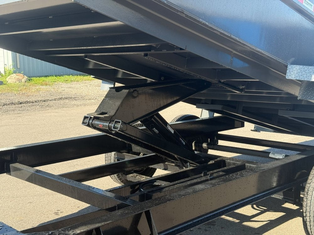 16' SDT Dump Trailer 36" Side Walls - 620 Scissor Lift - 3 Way Gate - DT2 Contractor - Stryker Dealership Group