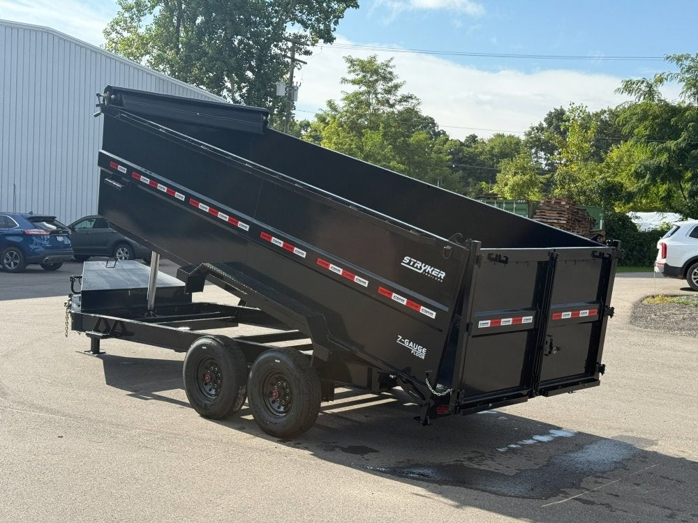 16' SDT Dump Trailer (2) 8K Axles 48" Side Walls - Telescopic - 3 Way Gate - DT2 Contractor - Stryker Dealership Group