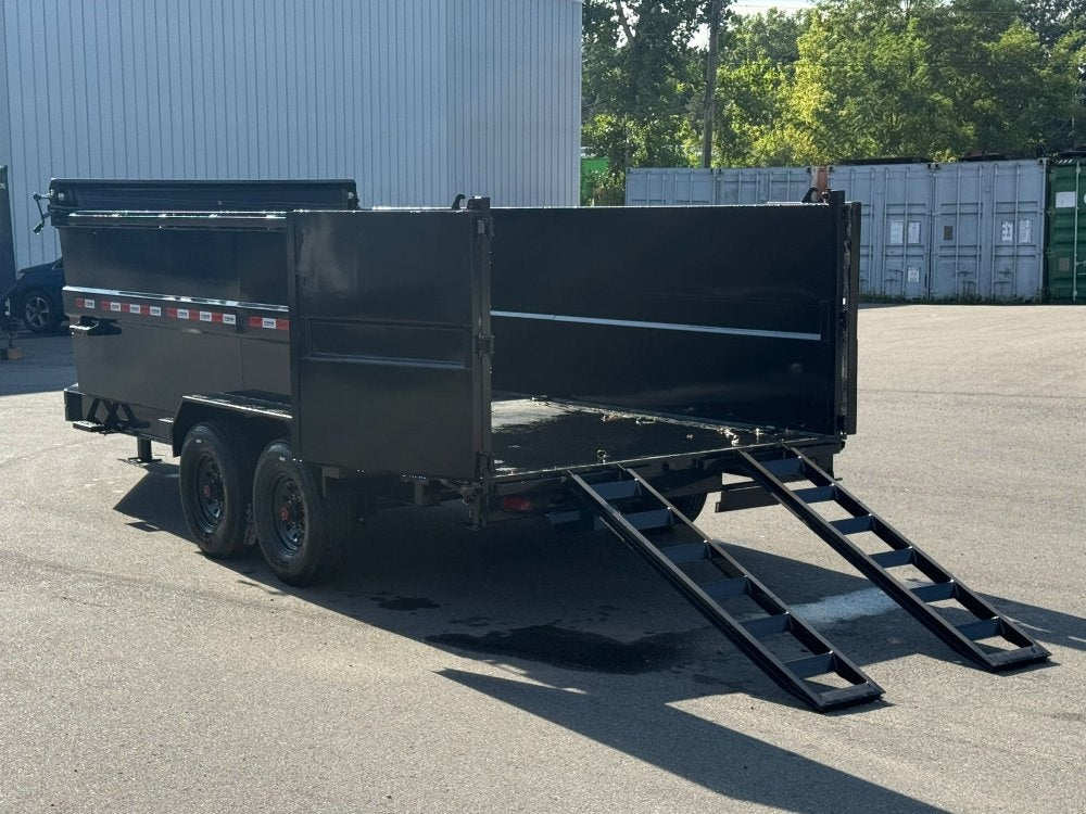 16' SDT Dump Trailer (2) 8K Axles 48" Side Walls - Telescopic - 3 Way Gate - DT2 Contractor - Stryker Dealership Group