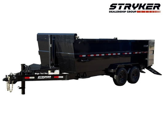 16' SDT Dump Trailer (2) 8K Axles 48" Side Walls - Telescopic - 3 Way Gate - DT2 Contractor - Stryker Dealership Group