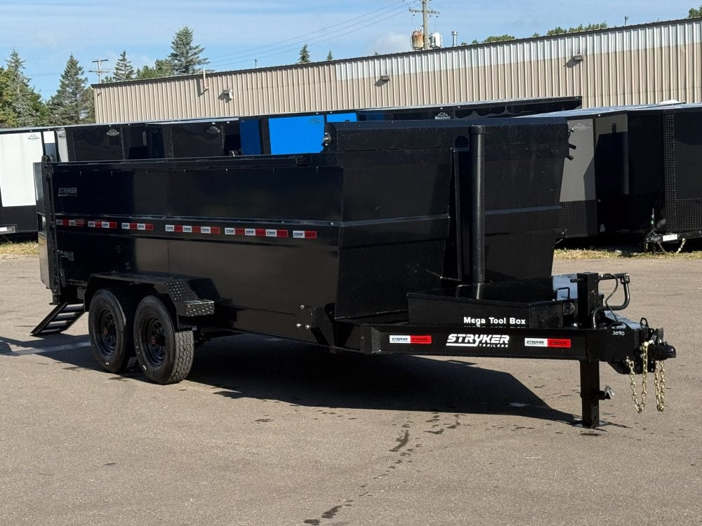 16' SDT Dump Trailer (2) 8K Axles 48" Side Walls - Telescopic Lift - 3 Way Gate - Dump Trailers/Dump Trailers - Stryker Dealership Group