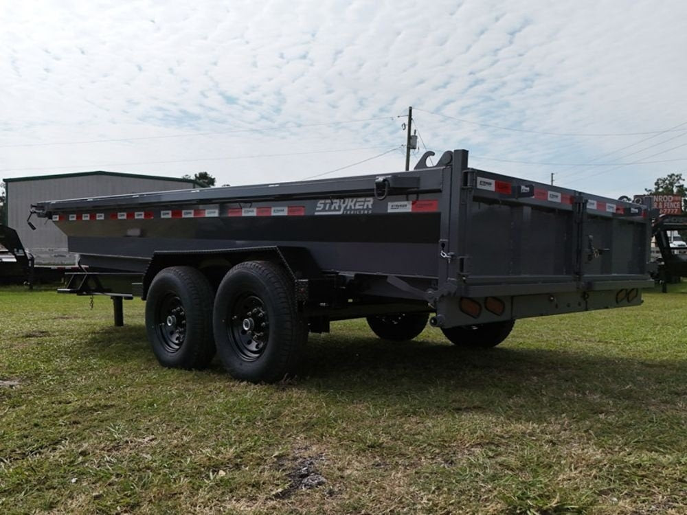 16' Stryker EDT Bumper Pull Dump Trailer 20" Side Walls - (2) 7k Axles - Bumper Pull Dump - Dump Trailers - Stryker Dealership Group