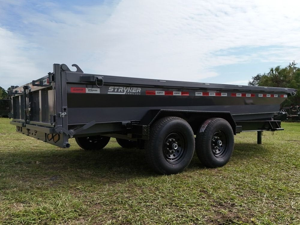 16' Stryker EDT Bumper Pull Dump Trailer 20" Side Walls - (2) 7k Axles - Bumper Pull Dump - Dump Trailers - Stryker Dealership Group