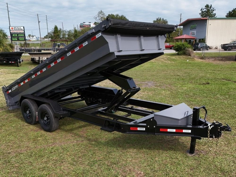 16' Stryker EDT Bumper Pull Dump Trailer 20" Side Walls - (2) 7k Axles - Bumper Pull Dump - Dump Trailers - Stryker Dealership Group