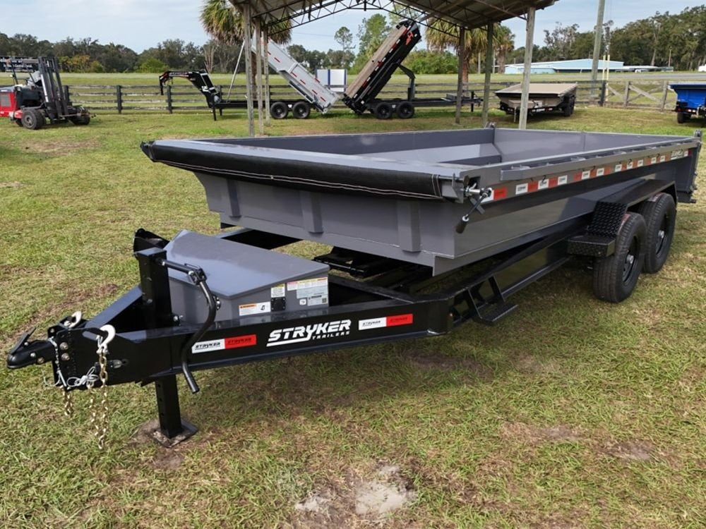16' Stryker EDT Bumper Pull Dump Trailer 20" Side Walls - (2) 7k Axles - Bumper Pull Dump - Dump Trailers - Stryker Dealership Group