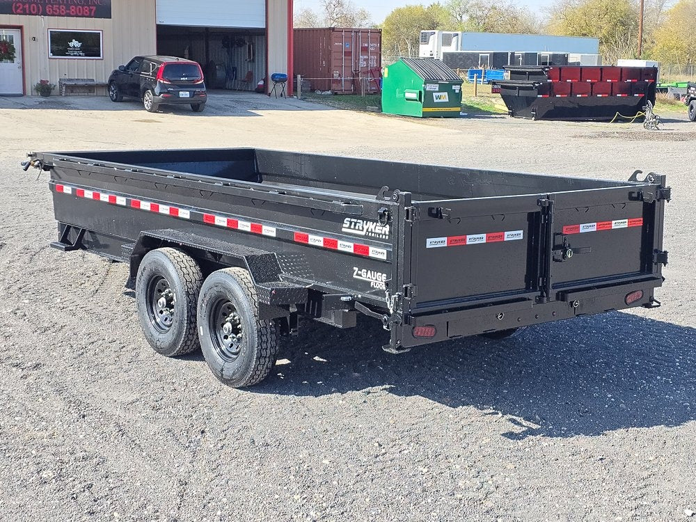 16' Stryker SDT Bumper Pull Dump Trailer 24" Side Walls - (2) 7k Axles - Dump Trailers/DT2 Contractor - Stryker Dealership Group