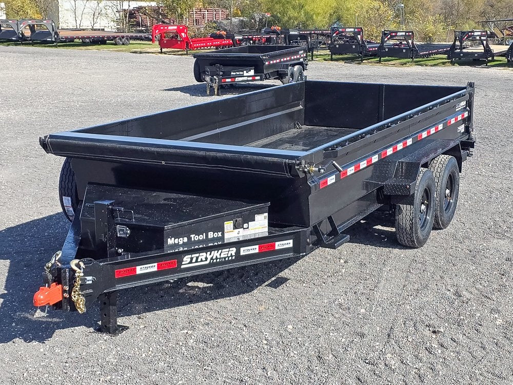 16' Stryker SDT Bumper Pull Dump Trailer 24" Side Walls - (2) 7k Axles - Bumper Pull Dump/Dump Trailers - Stryker Dealership Group
