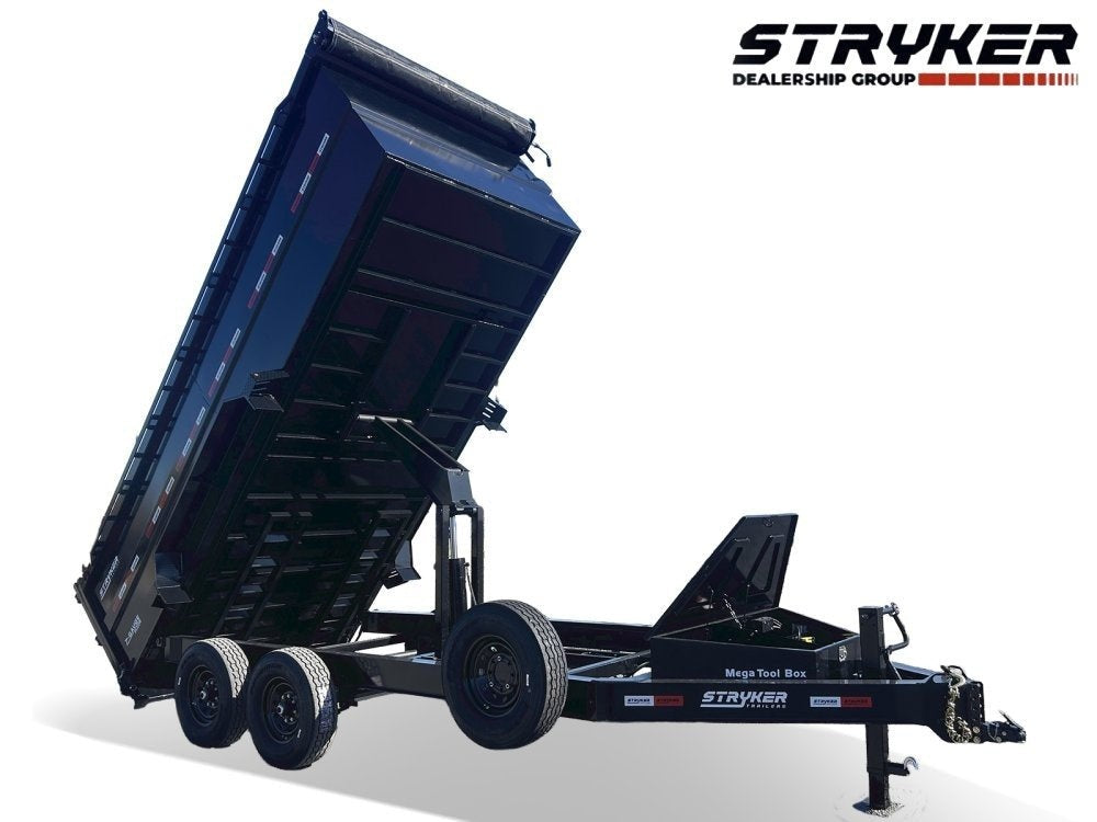 16' Stryker SDT Bumper Pull Dump Trailer 36" Side Walls - (2) 7k Axles - Bumper Pull Dump - Dump Trailers - Stryker Dealership Group