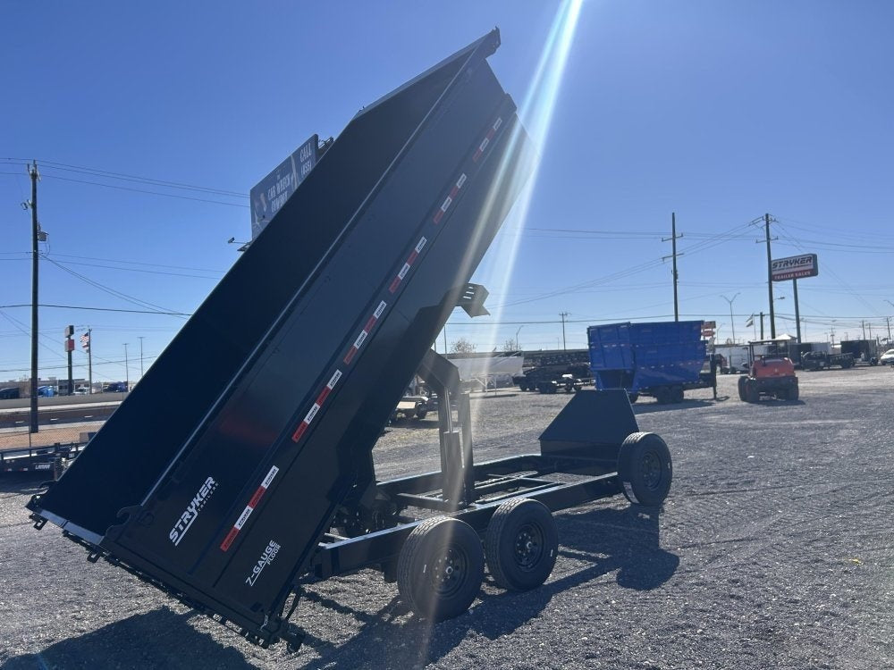 16' Stryker SDT Bumper Pull Dump Trailer 36" Side Walls - (2) 7k Axles - Bumper Pull Dump - Dump Trailers - Stryker Dealership Group