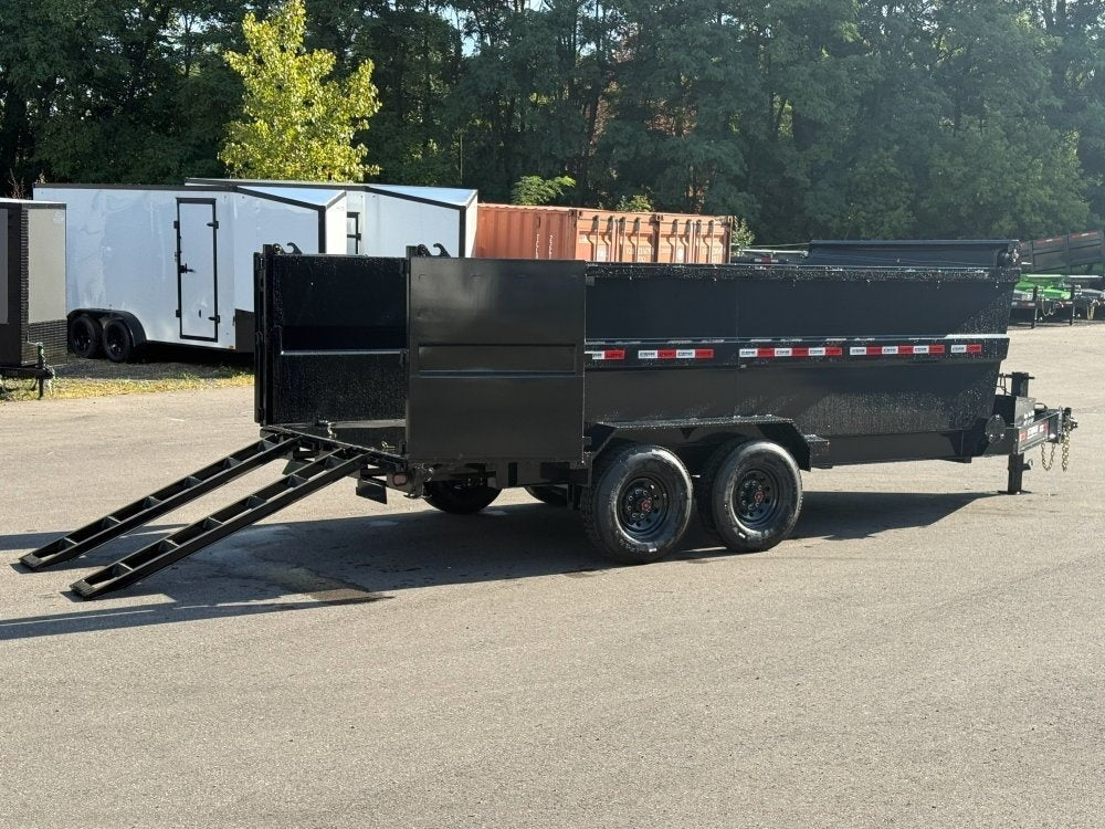 16' Stryker SDT Bumper Pull Dump Trailer 48" Side Walls - (2) 7k Axles - Dump Trailers/DT2 Contractor - Stryker Dealership Group
