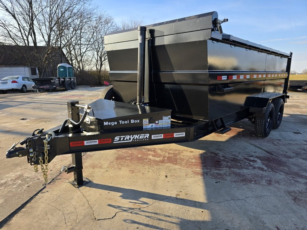 16' Stryker SDT Bumper Pull Dump Trailer 48" Side Walls - (2) 7k Axles - Dump Trailers/DT2 Contractor - Stryker Dealership Group