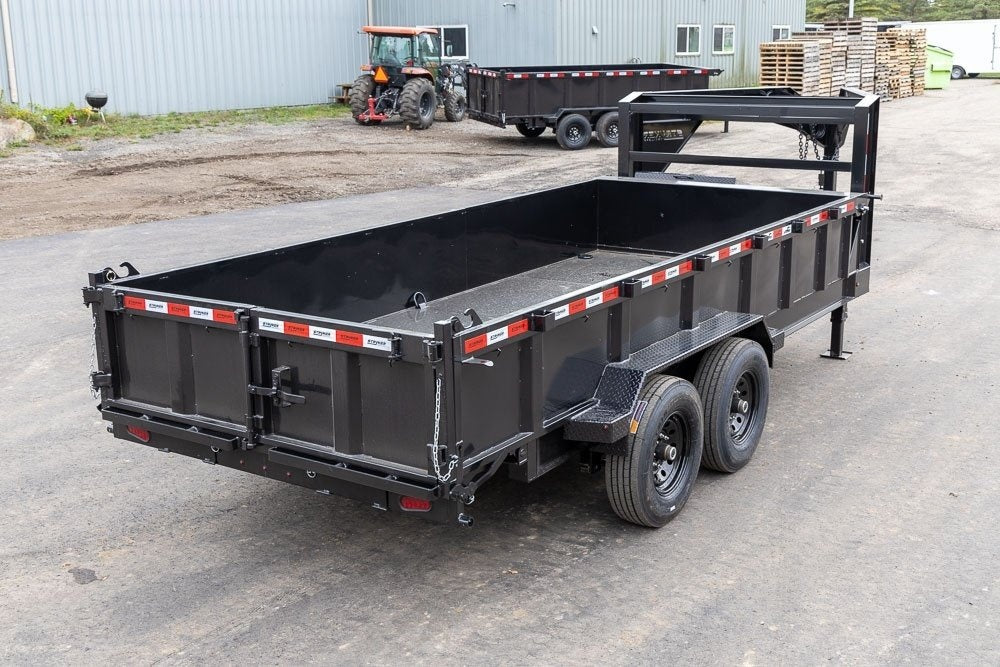 16' Stryker SDT Gooseneck Dump Trailer 24" Side Walls - (2) 7k Axles - Gooseneck Dump - Dump Trailers - Stryker Dealership Group