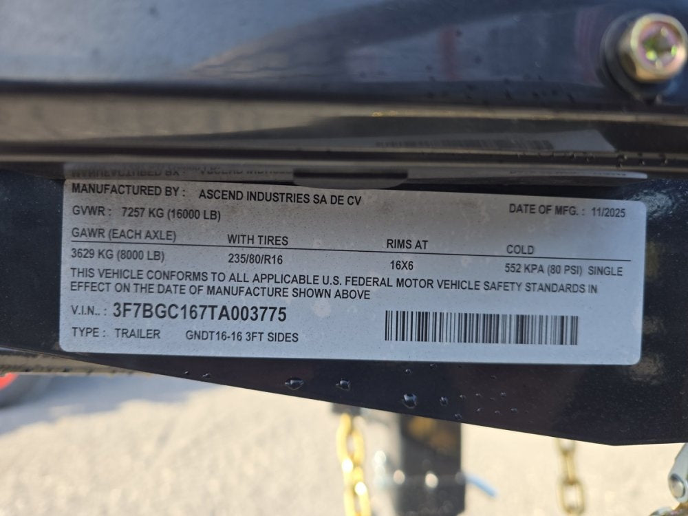 16' Stryker SDT Gooseneck Dump Trailer 36" Side Walls - (2) 8k Axles - Gooseneck Dump - Dump Trailers - Stryker Dealership Group