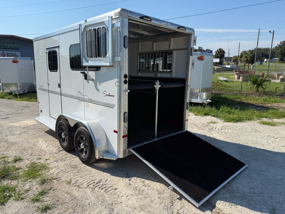 16' Sundowner 2 Horse Charter SE - White - (2) 3500lb Axles - 2 Horse/Horse Trailers - Stryker Dealership Group
